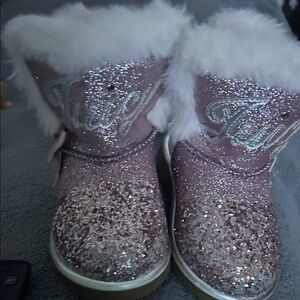 Juicy Couture Pink Glitter Kids Boots
